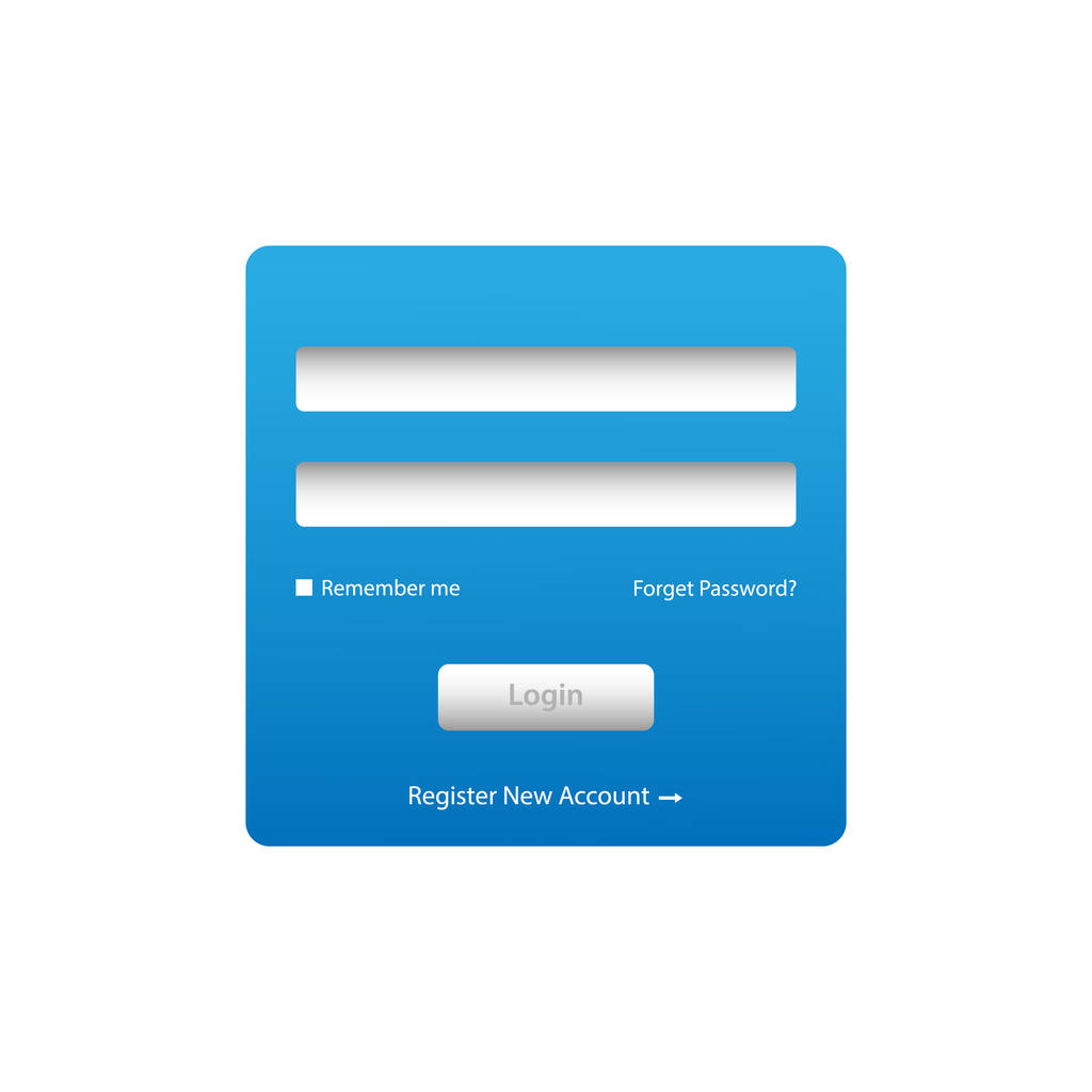 Login screen and Sign In form template for mobile app or website - Vector, Image