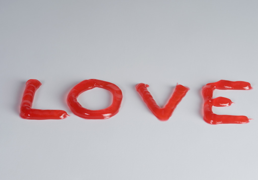 Palabra de amor hecha de mermelada
 - Foto, imagen