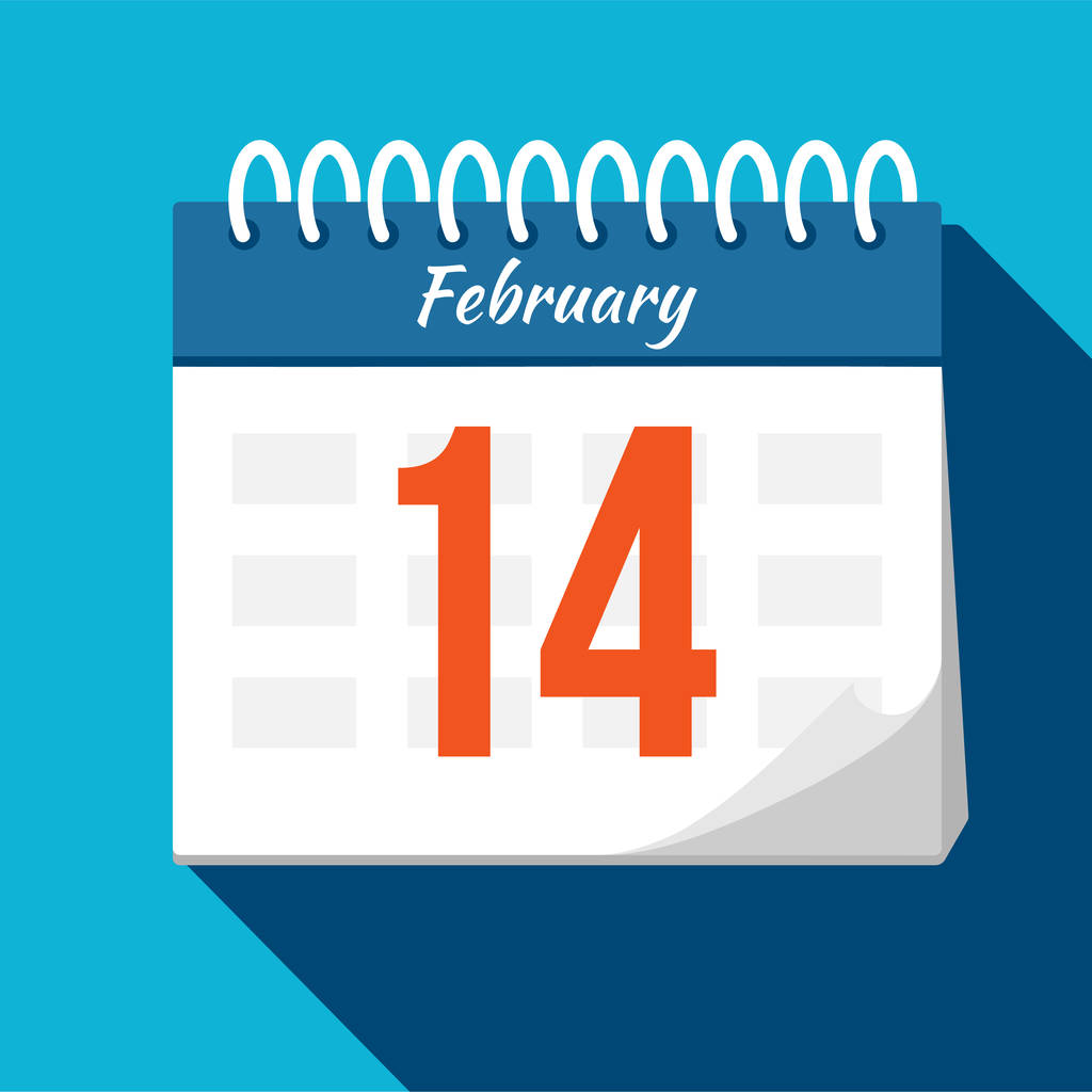 Icône calendrier. Calendrier Date - Février. Planifier. Gestion du temps
 - Photo, image