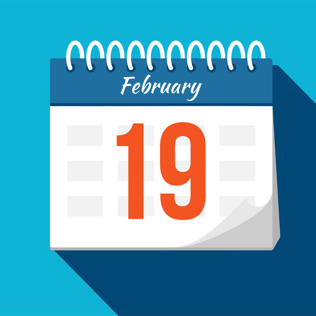 Kalender icoon. Kalenderdatum - februari. Plannen. Tijd beheerme - Foto, afbeelding