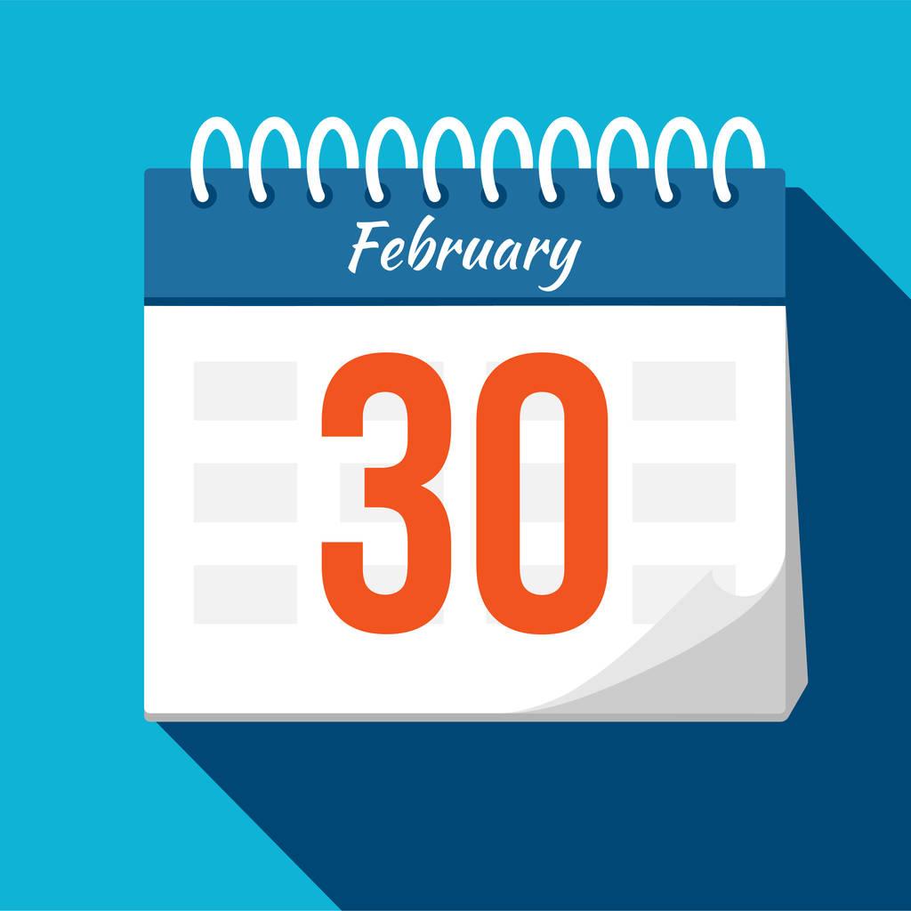 Icono del calendario. Fecha del calendario - Febrero. Planeando. Gestión del tiempo
 - Foto, Imagen