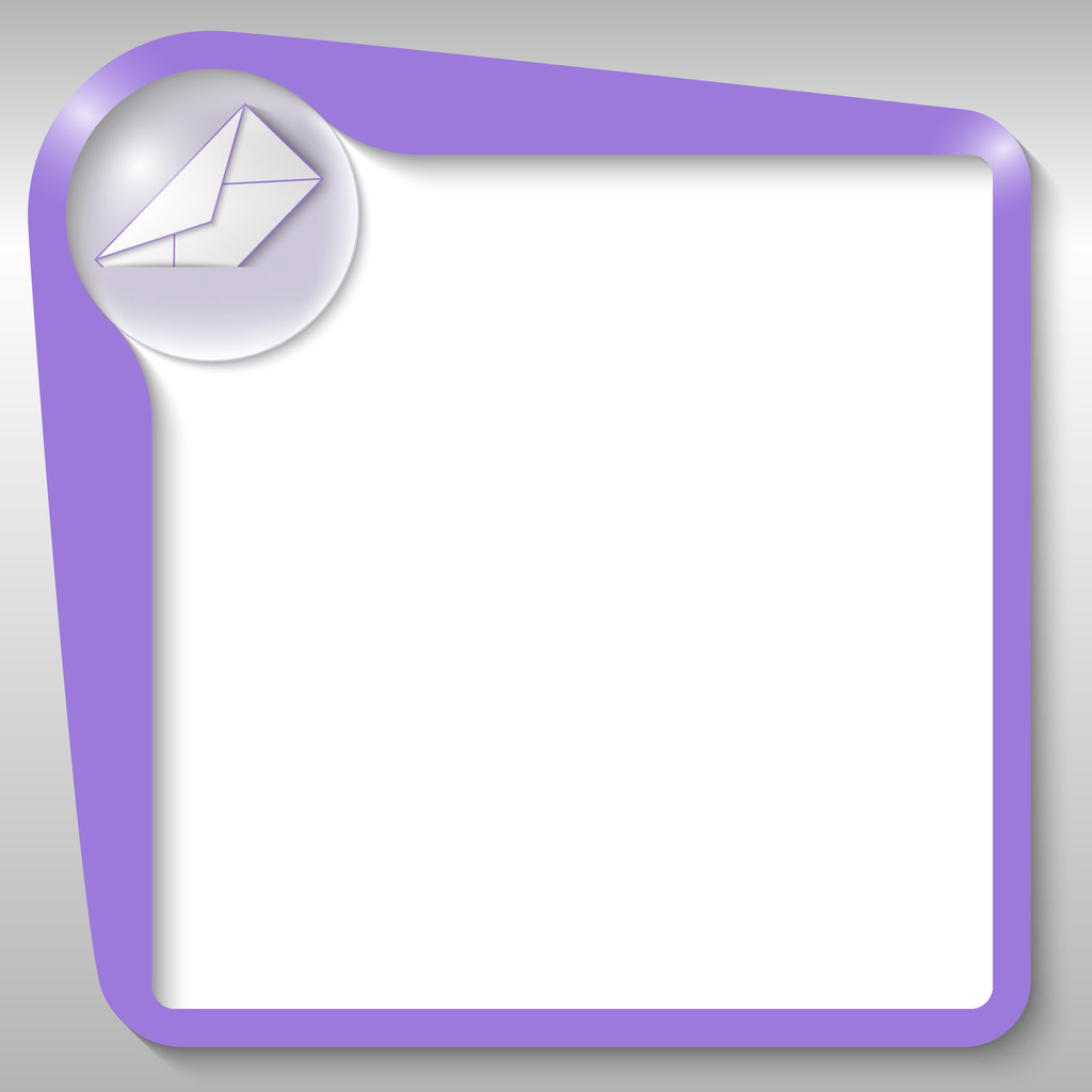 cuadro de texto púrpura con sobre
 - Vector, Imagen