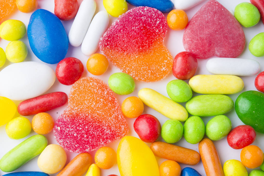 colorful candies and jellies as background - Photo, Image
