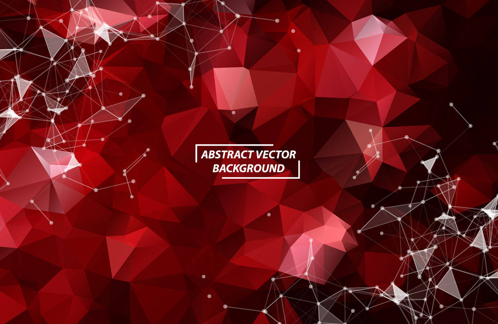 Абстрактный темно-красный геометрический многоугольный фон
 - Вектор,изображение