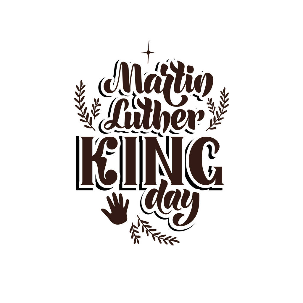 Día de Martin Luther King - ilustración vectorial con letras de mano
. - Vector, imagen