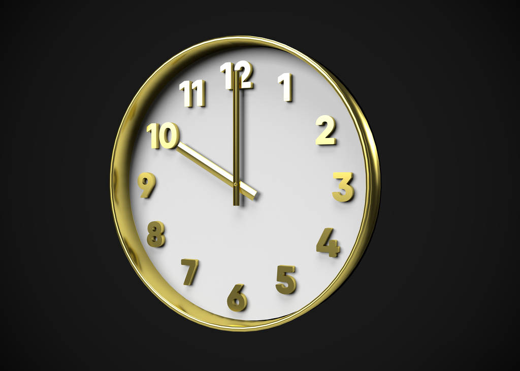 Clock,  Time concept  3D Render - 写真・画像