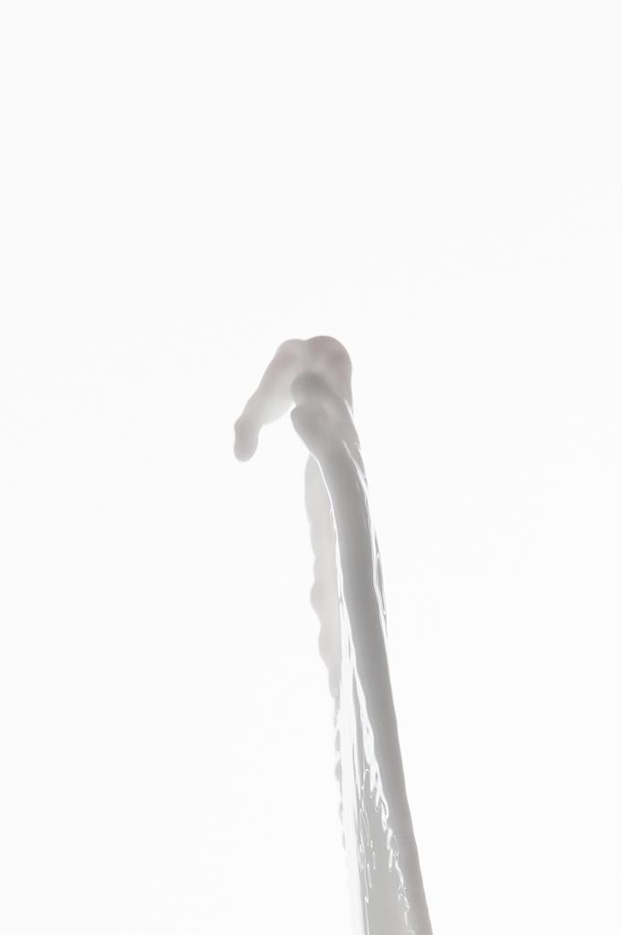 verse witte melk splash geïsoleerd op wit - Foto, afbeelding