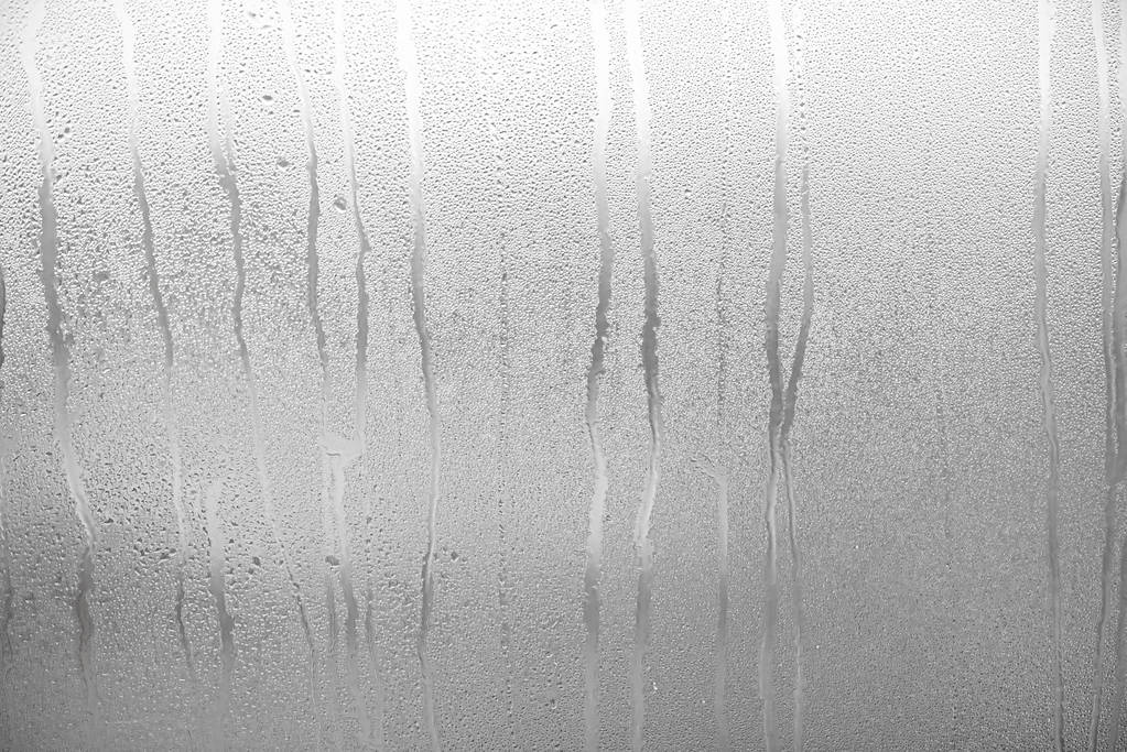 Vidrio con condensado, ventana con vapor y agua como fondo o textura - Foto, Imagen