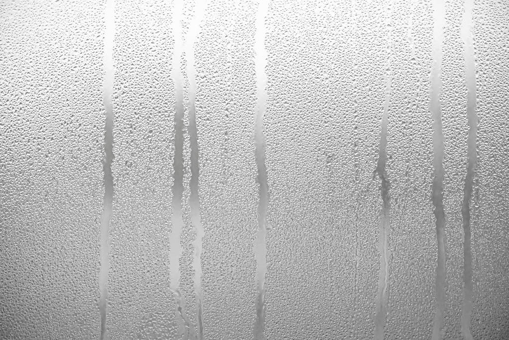 Vidrio con condensado, ventana con vapor y agua como fondo o textura - Foto, Imagen