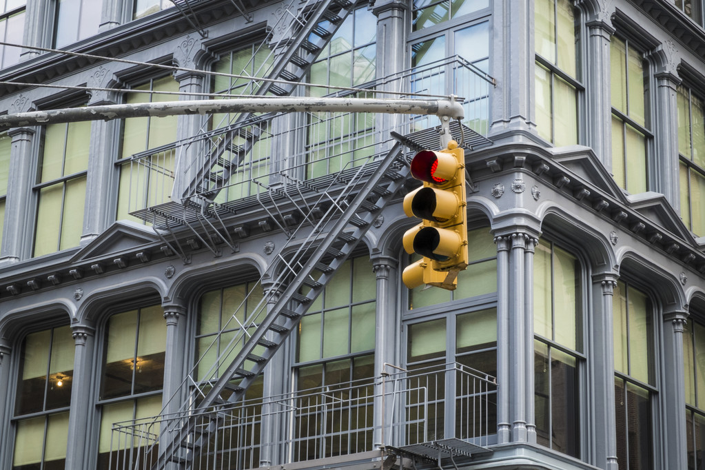Bırak ışık, tarihi binalar, soho bölgesi, new york city - Fotoğraf, Görsel