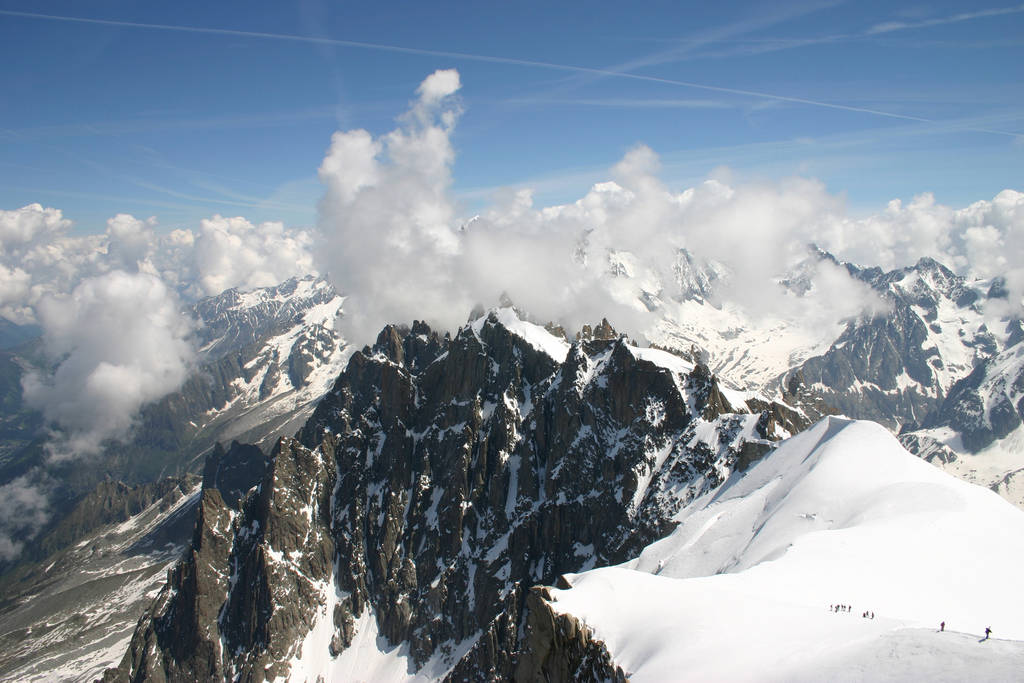 panorama alpino (aiguille du midi) - Foto, Imagen
