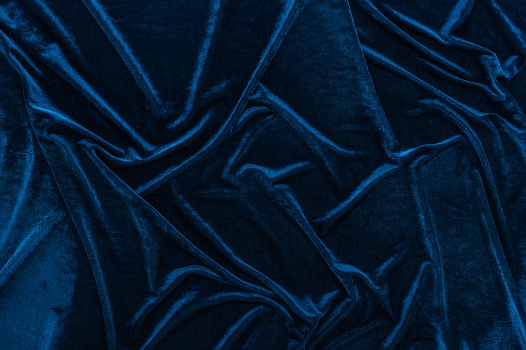 widok z góry pogniecionej teksturowanej welurowej tkaniny - Zdjęcie, obraz