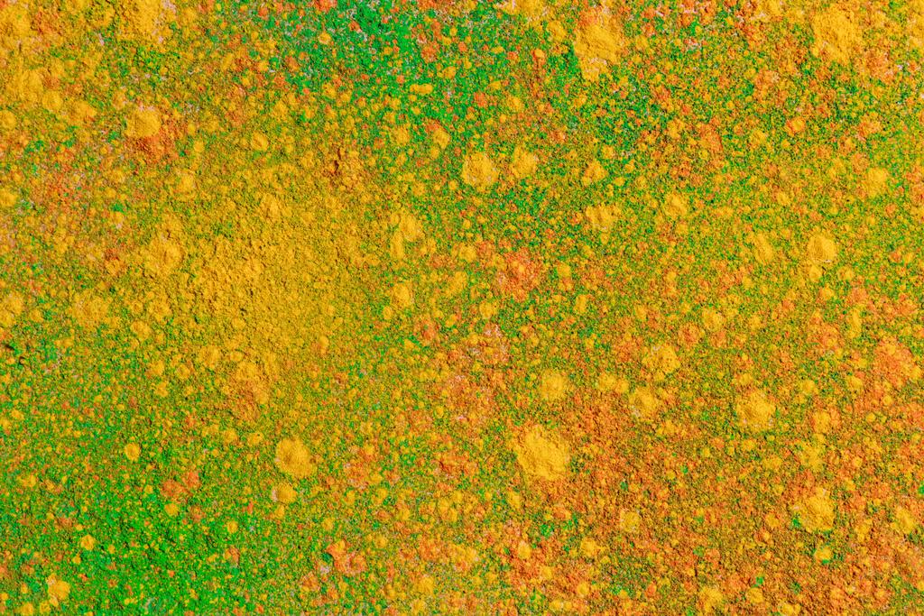 narancs, sárga és zöld színes holi festék robbanás - Fotó, kép
