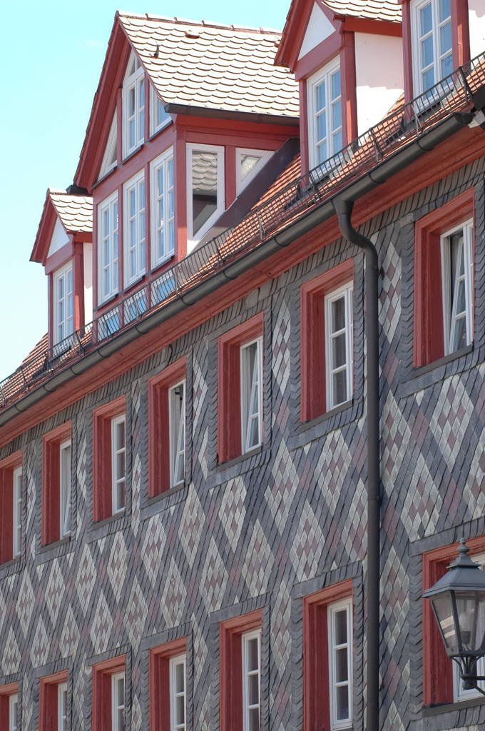 Frankoński dom z muru pruskiego - Zdjęcie, obraz