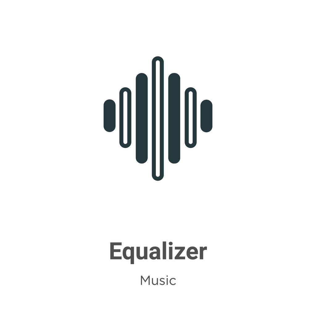 Equalizer vektor ikon fehér háttérrel. Lapos vektor kiegyenlítő ikon szimbólum jel a modern zenei gyűjtemény mobil koncepció és webes alkalmazások design. - Vektor, kép