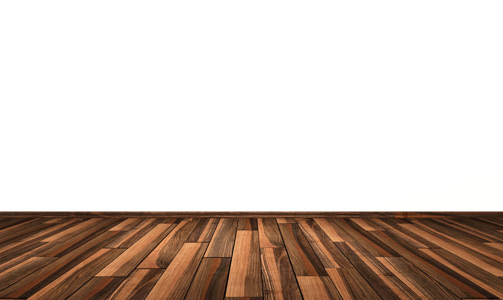pared blanca con suelo de madera - cobre de roble - Foto, imagen
