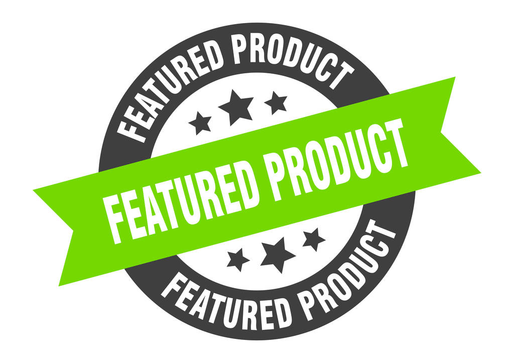 featured product sign. featured product round ribbon sticker. featured product tag - Vector, Image