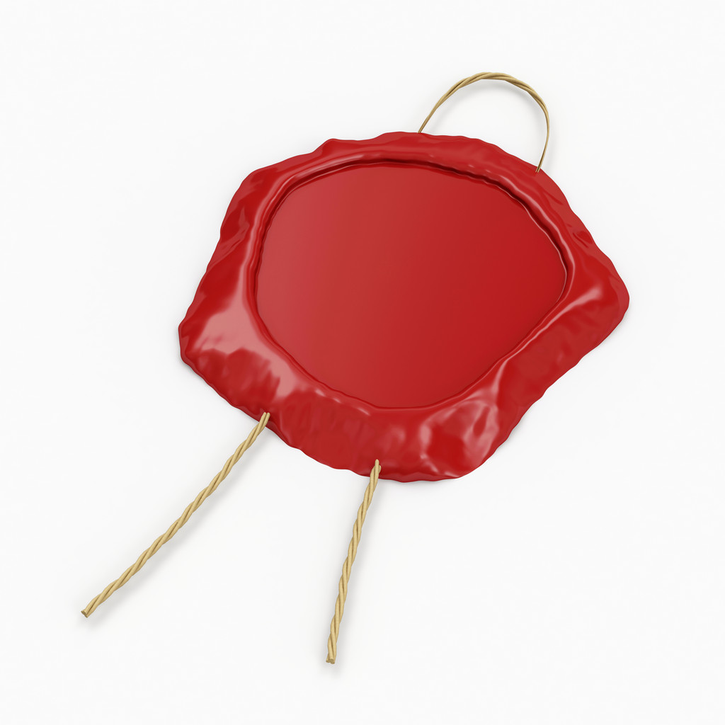 červený vosk pečeť izolované na bílém pozadí - Fotografie, Obrázek