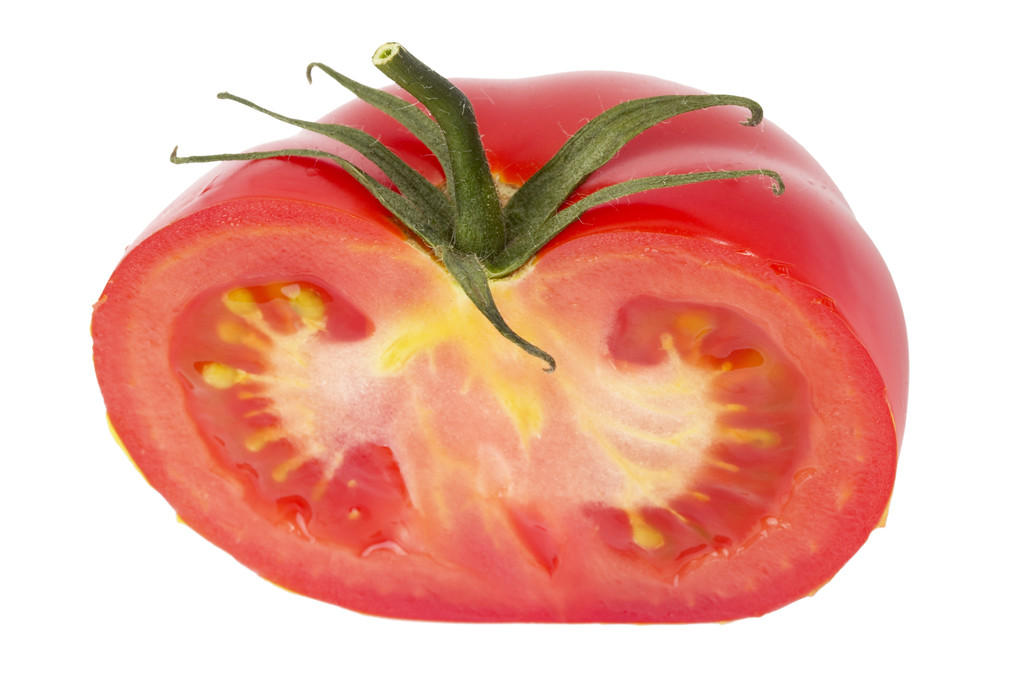 die Hälfte der Tomate - Foto, Bild