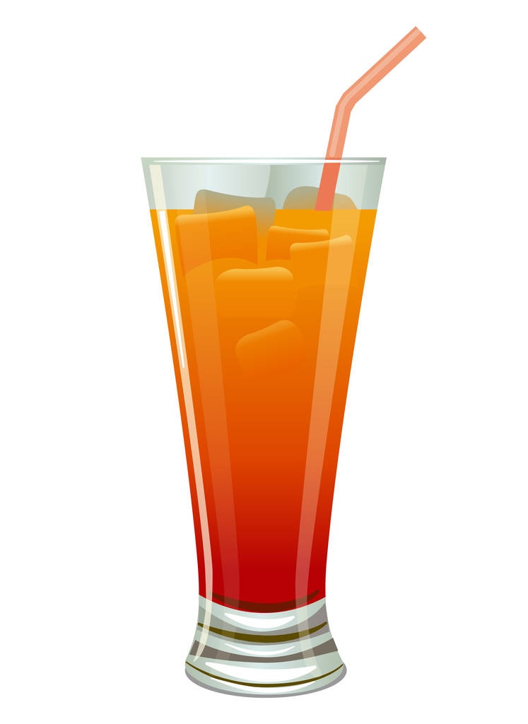 Oranje cocktail - Vector, afbeelding