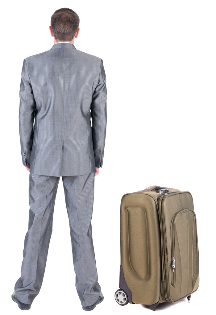 uomo d'affari in viaggio con suitcas - Foto, immagini