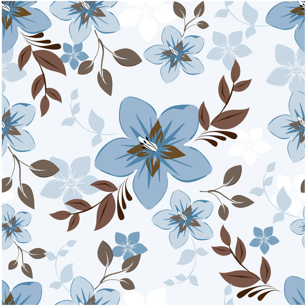 ベクトルの抽象的な背景花のシームレス パターン - ベクター画像