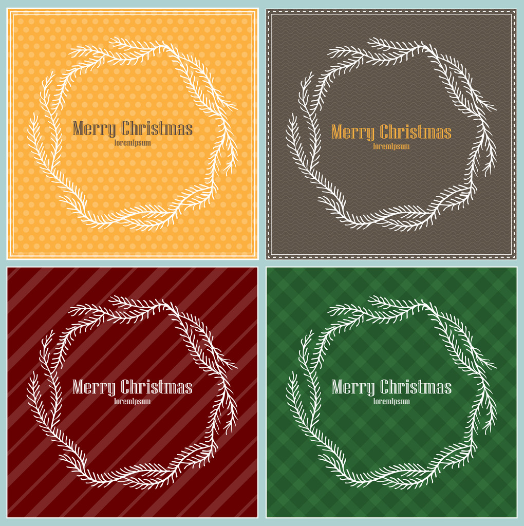Set of Christmas frames. Vector illustration - Vector, Image