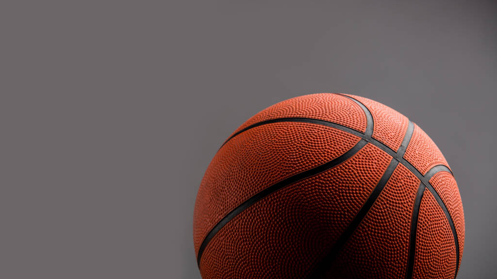 Basket-ball isolé sur fond gris
 - Photo, image
