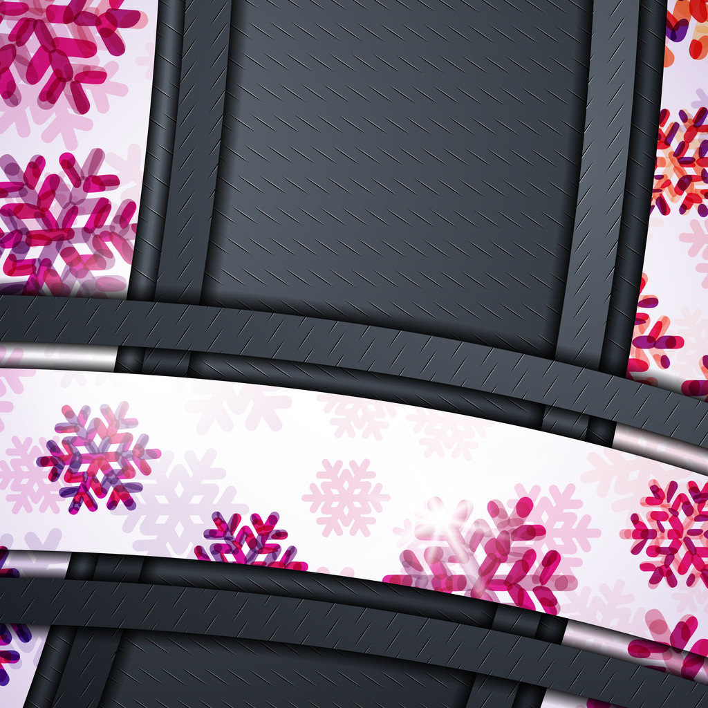 Layered background with snowflakes - Vector, Image