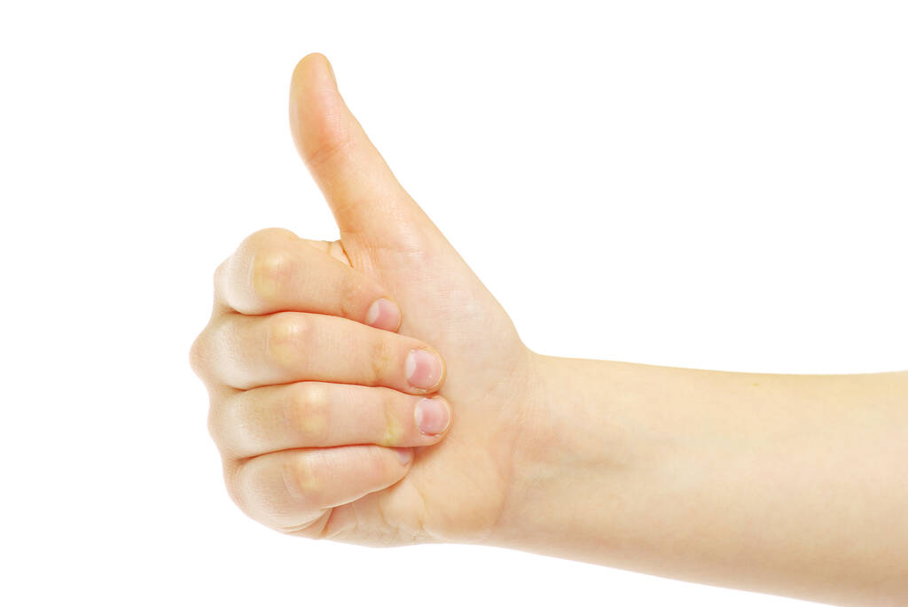Erfolg Handzeichen isoliert auf weiß - Foto, Bild