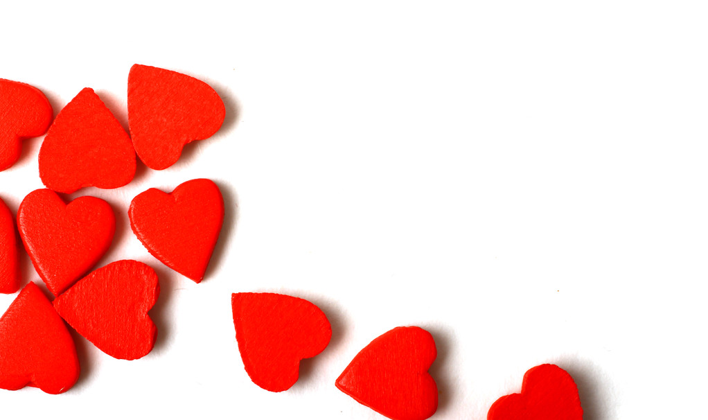 rote Herzen lieben Hintergrund - Foto, Bild