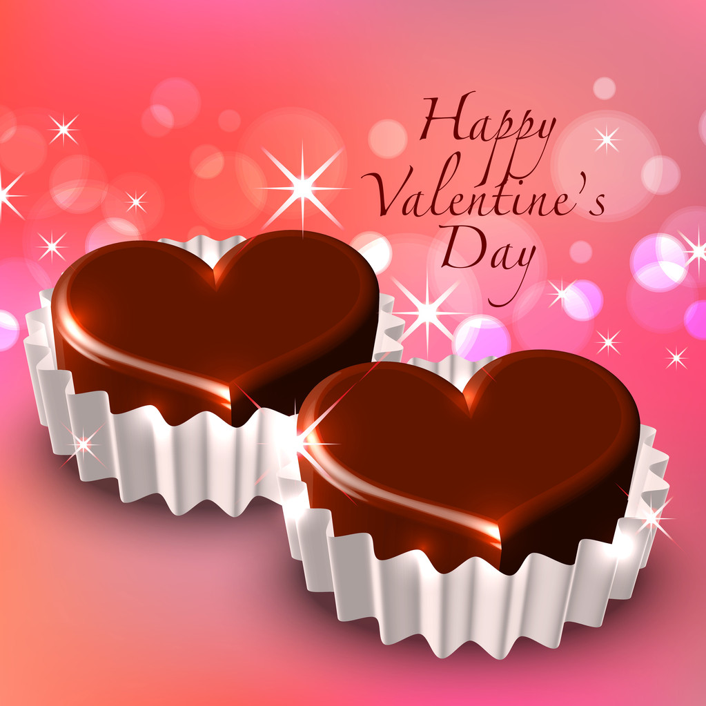 Valentine's csokoládé - Vektor, kép