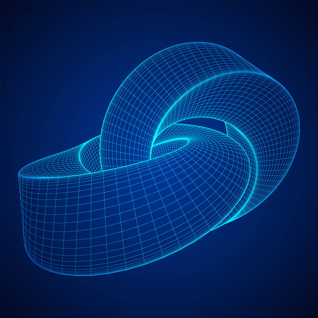 mobius strip ring knoten heilige geometrie - Vektor, Bild