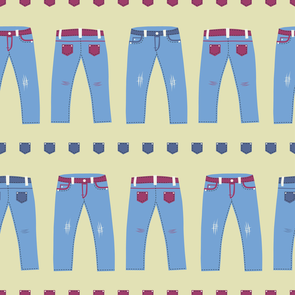Jeans seamless background - Vector, Image