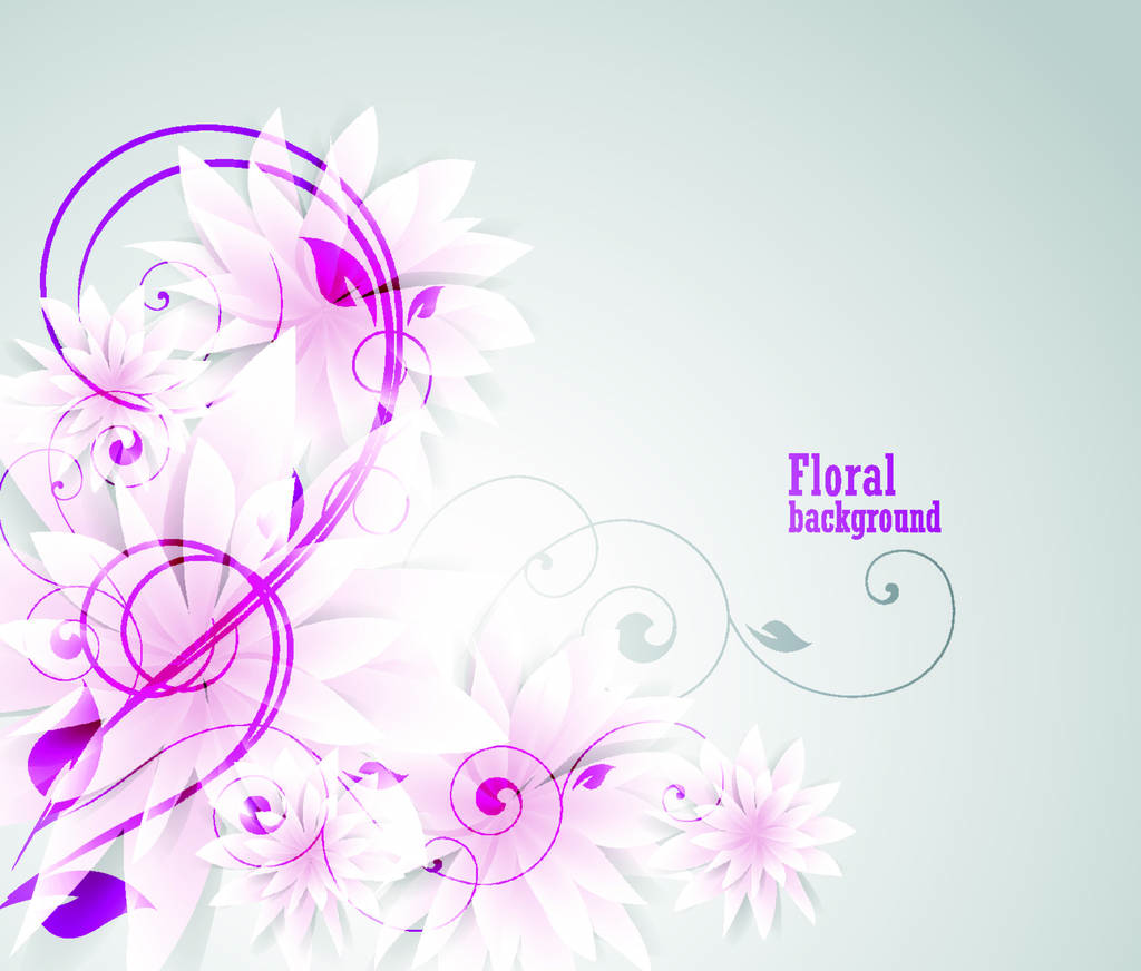 Abstract floral background with place for text - Vector, Image