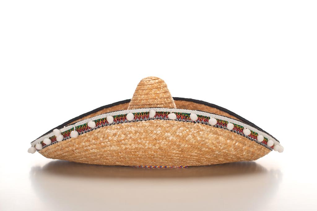 Miau miau miel accesorios Foto e imagen de stock sin royalties de Sombrero Mexicano Sobre Fondo Blanco