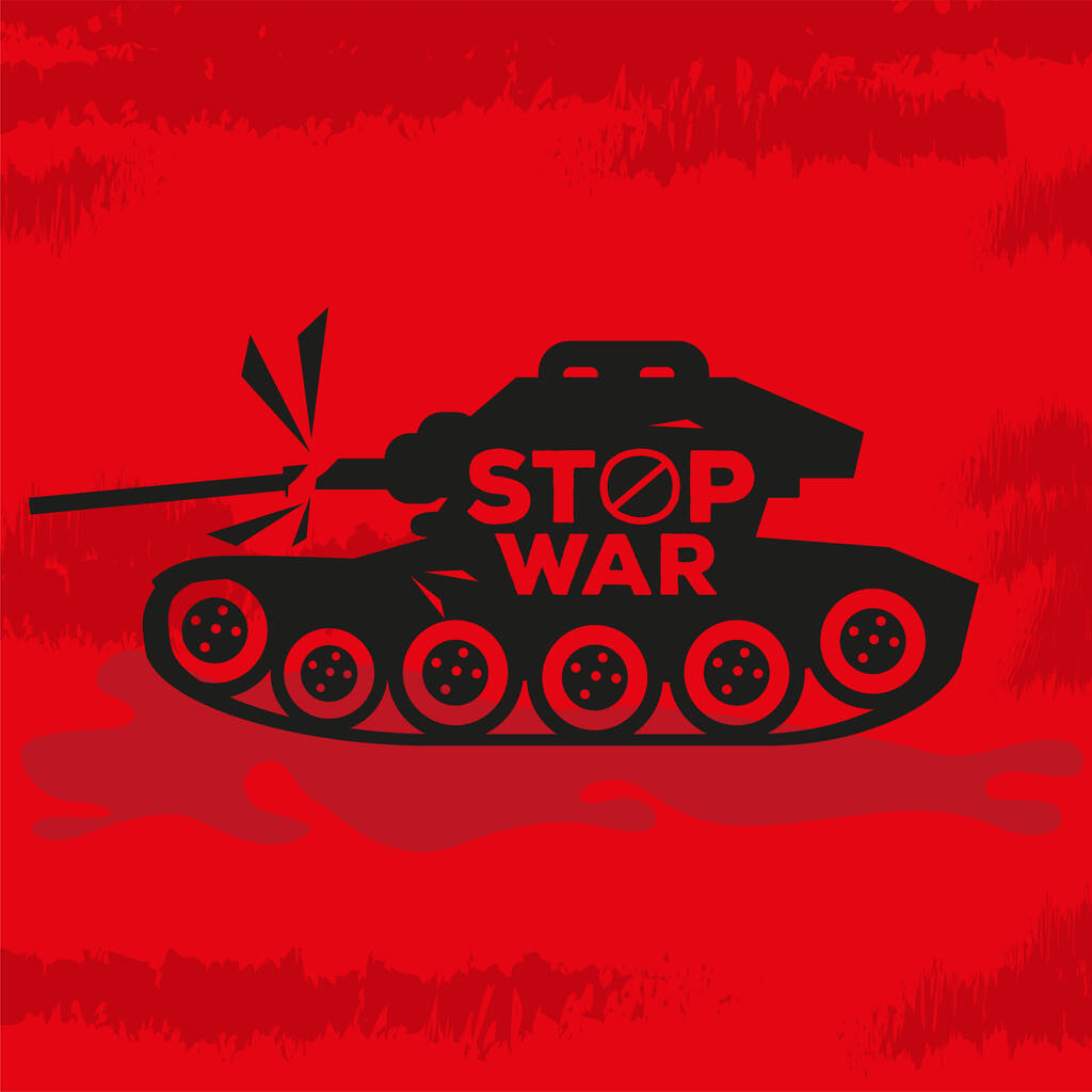 detener cartel de guerra
 - Vector, imagen