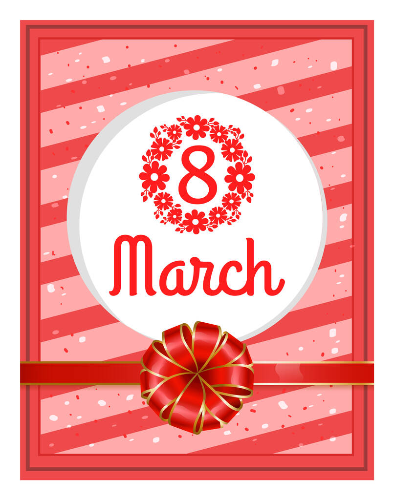 Saludo Postal 8 Marzo, Womens Day Card Vector
 - Vector, imagen