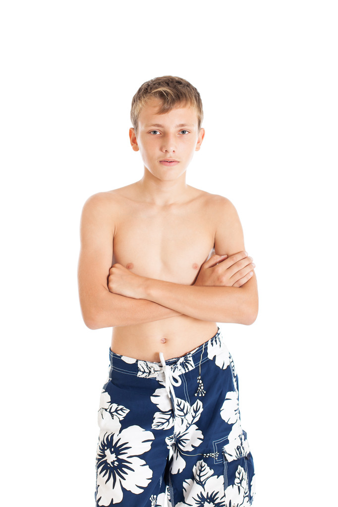 az úszónadrágok visel fiú - Fotó, kép