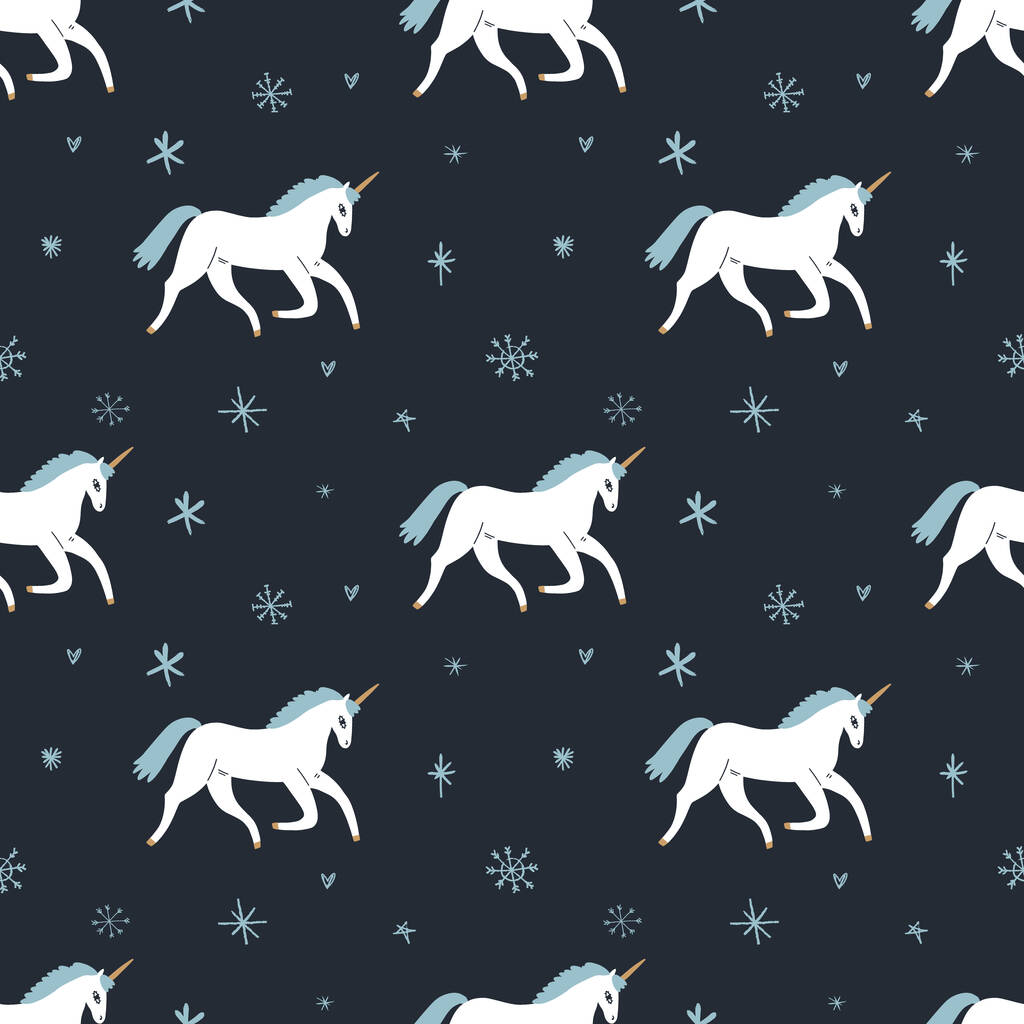 Симпатичный, нарисованный вручную зимний голубь-единорог, питомник безморщинистый в скандинавском стиле. Рождество и Новый год. Волшебная концепция лошади. Векторный дизайн клипа EPS
 - Вектор,изображение