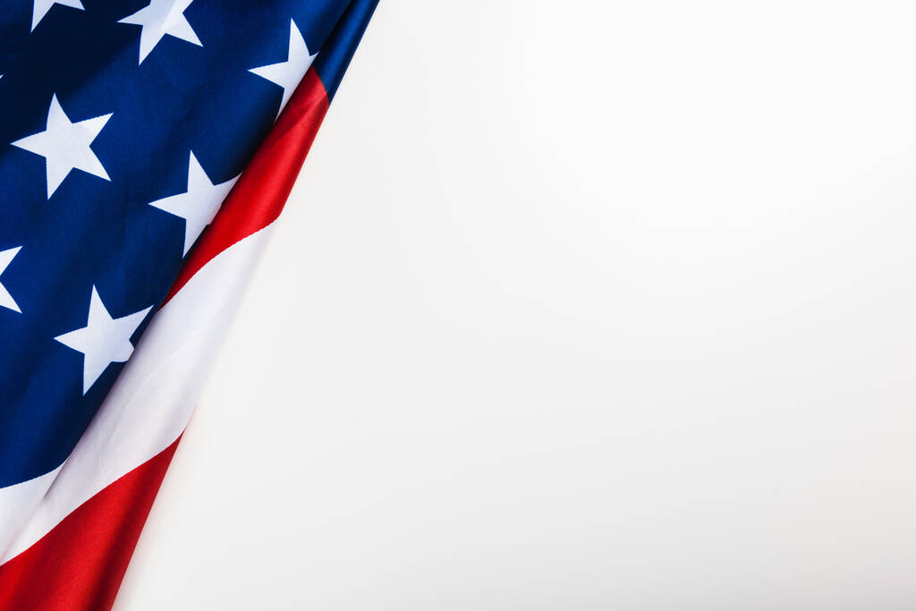 Frontera de bandera americana aislada sobre fondo blanco
 - Foto, Imagen