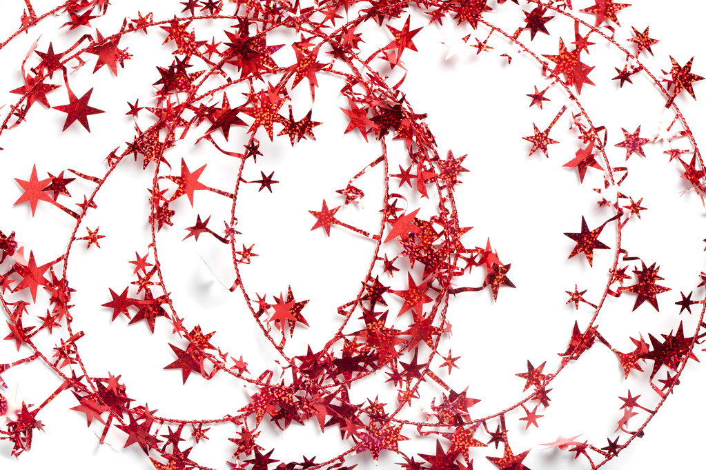 rode ster decoratie garland - Foto, afbeelding