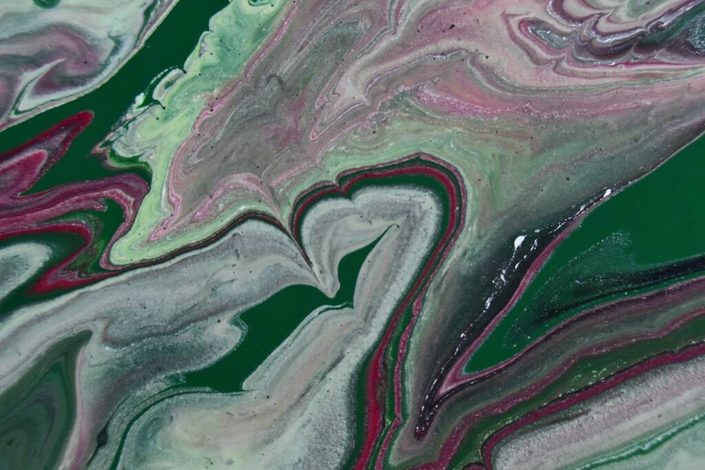 Abstraktní vzory ve vodě s barevnými smíšenými barvami - Fotografie, Obrázek