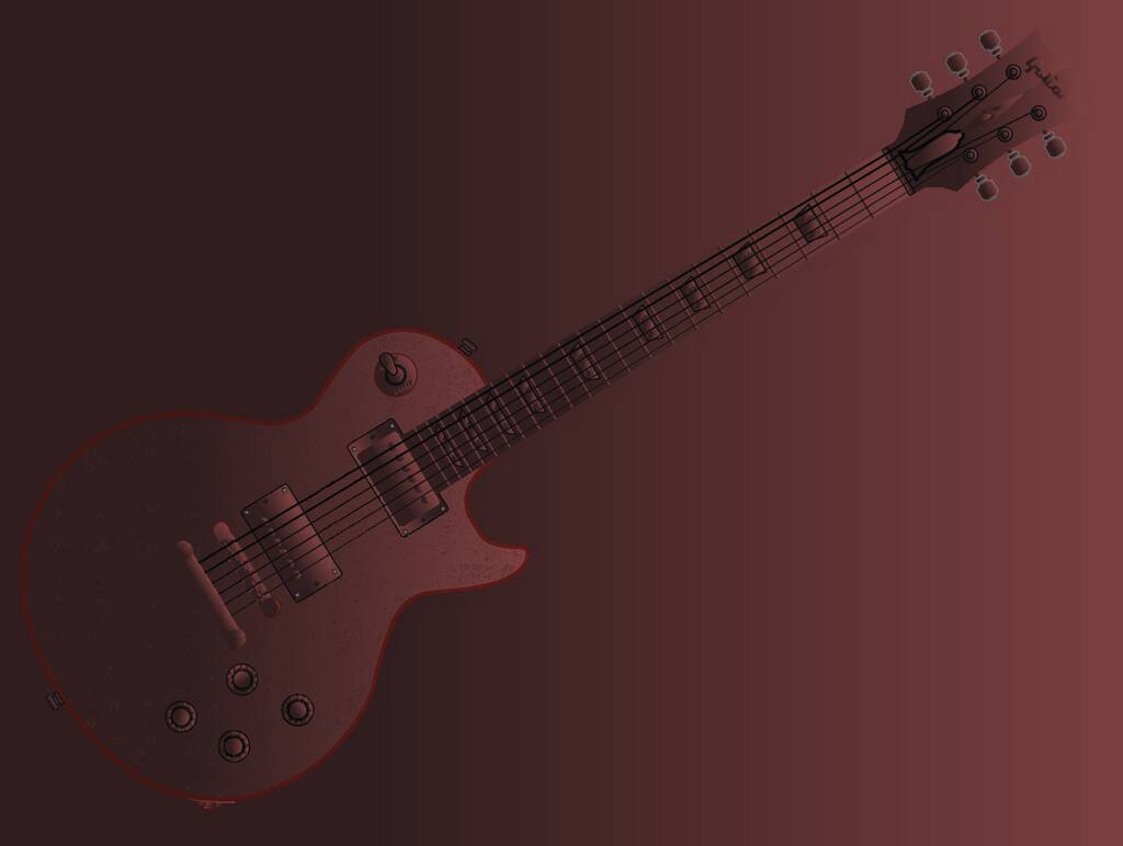 Die definitive Rock "n" Roll-Gitarre in Schokolade - Vektor, Bild