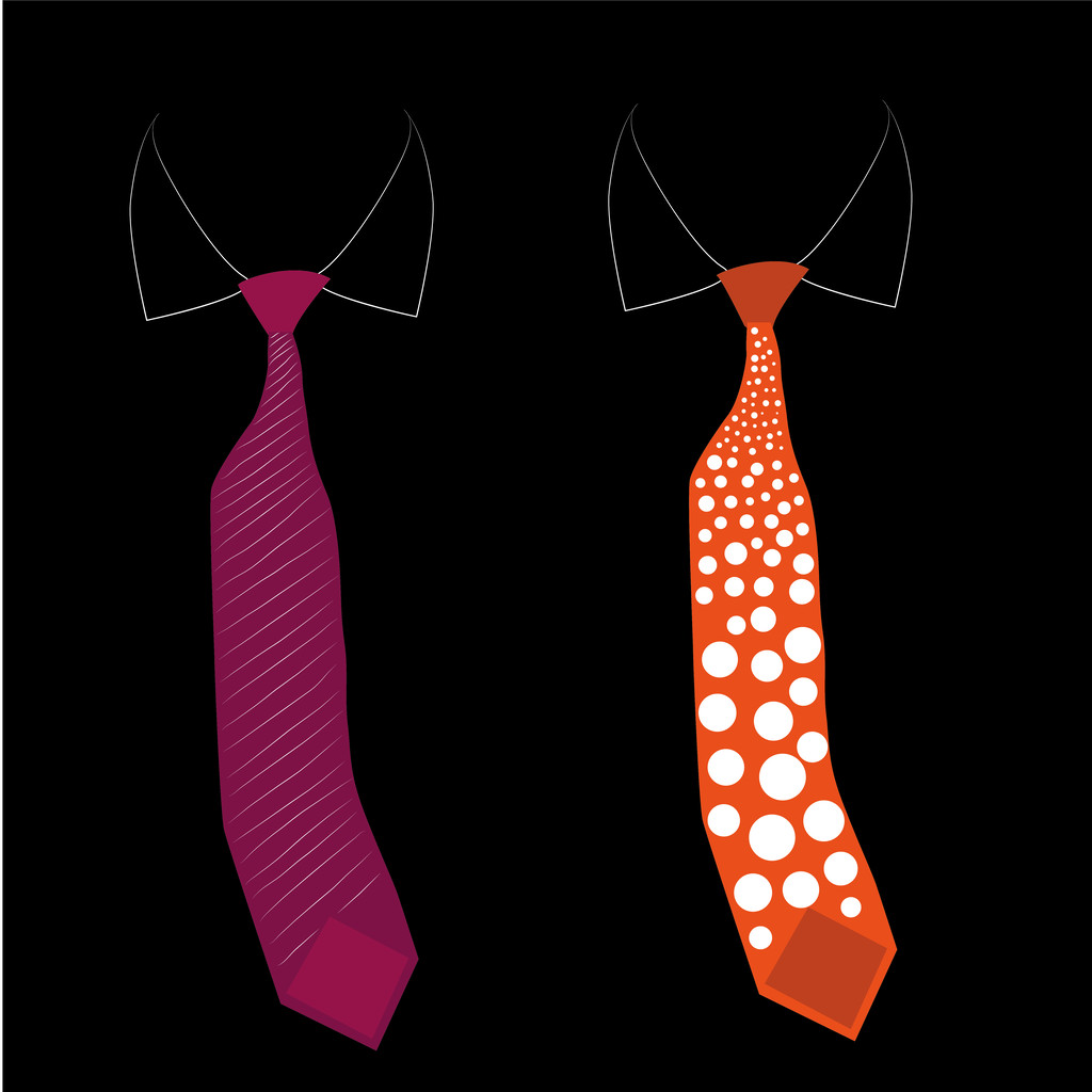 két különböző nyakkendők - Vektor, kép