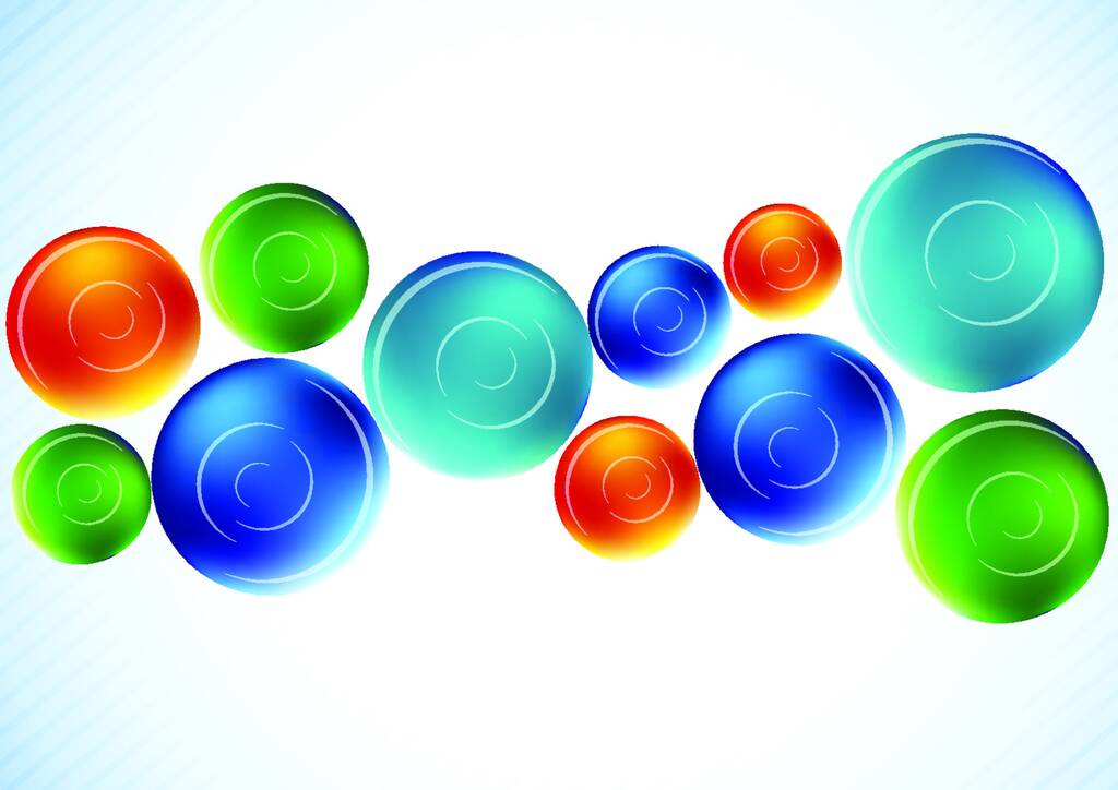 Fondo brillante con esferas de colores. ilustración abstracta
 - Vector, Imagen