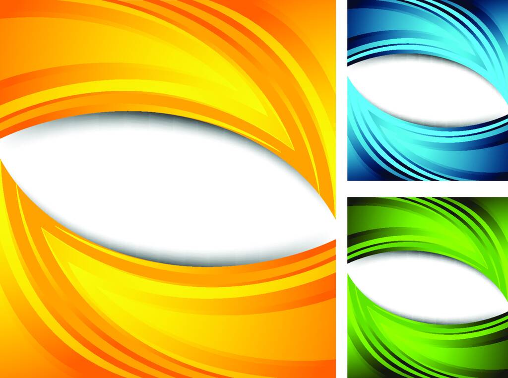 Set of bright color backgrounds and light - Vector, Image