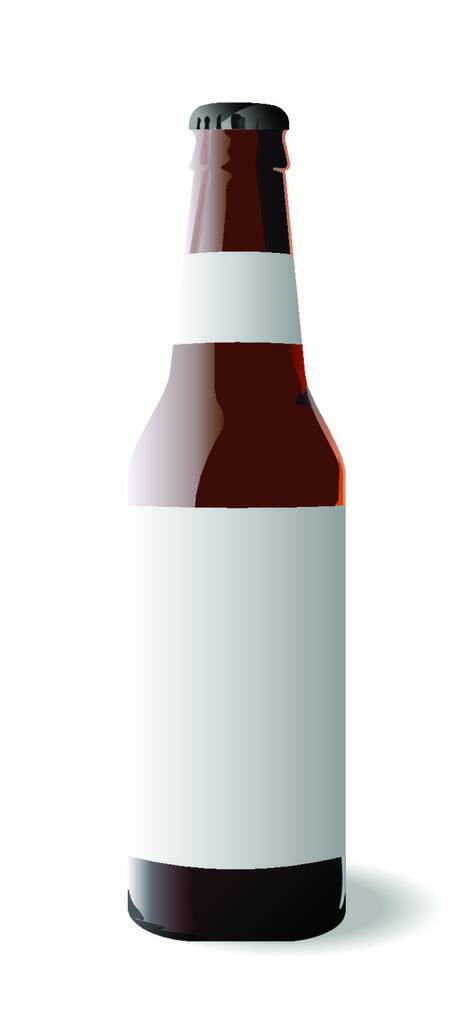 vektorové ilustrace láhev piva je izolované na bílém pozadí - Vektor, obrázek