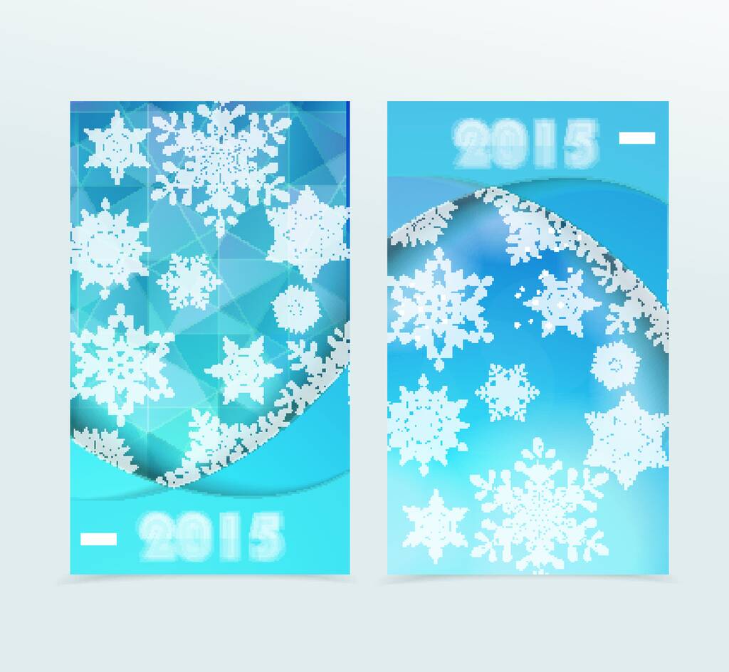 Banners vectoriales con fondo azul de invierno con copos de nieve
 - Vector, Imagen