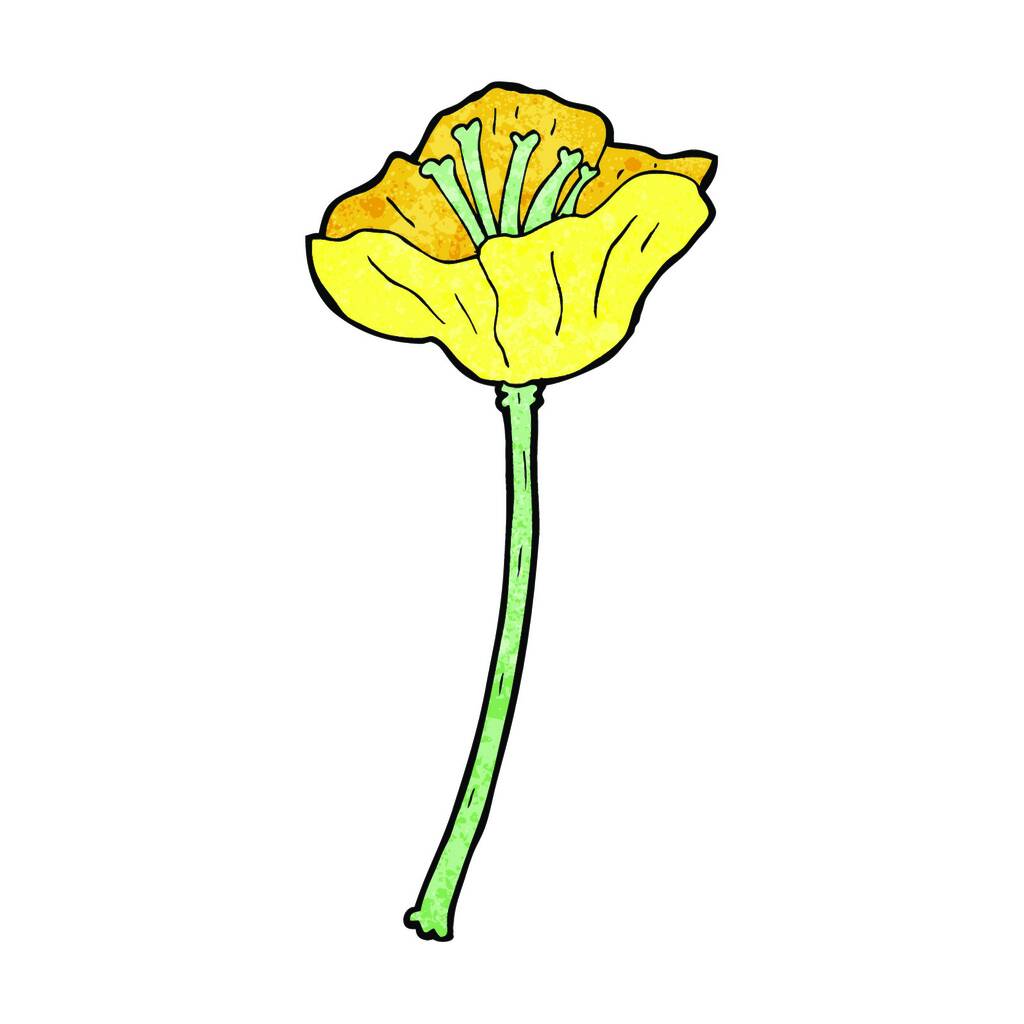 flor dos desenhos animados em branco  - Vetor, Imagem
